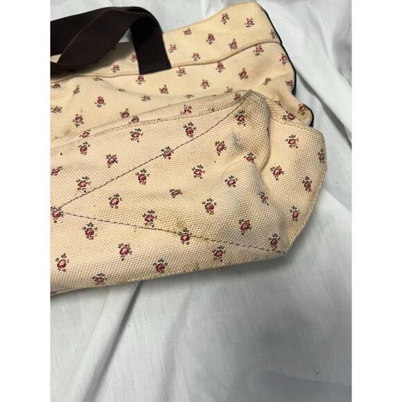 Coach Canvas Stars Floral Tan Shoulder Tote Bag GS - Picture 10 of 13
